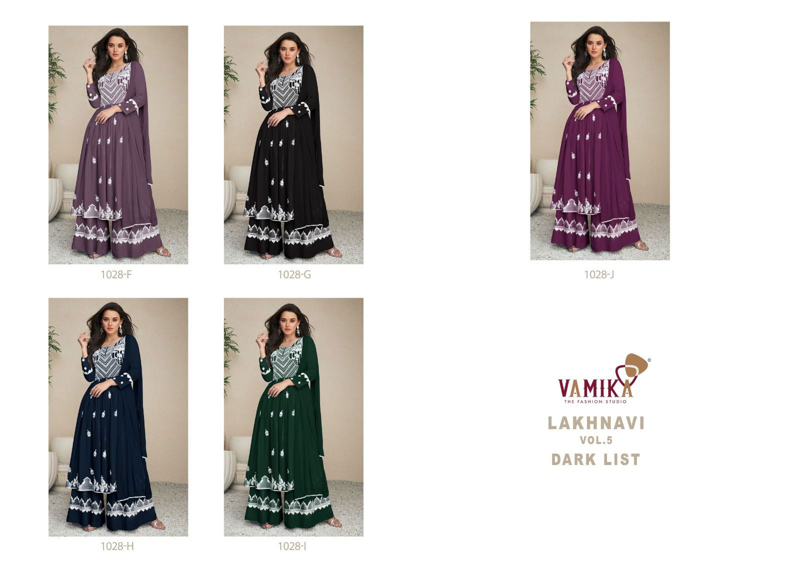 Lakhnavi Vol 5 Dark List By Vamika Designer Readymade Suits Wholesale Market In Surat
